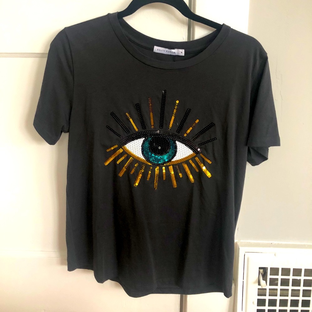 NWT south parade evil eye sequin T-shirt S